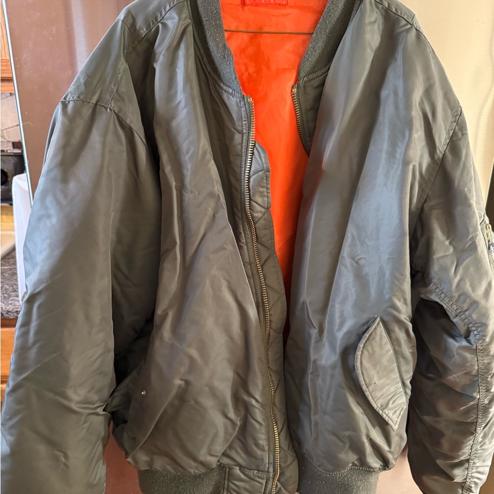 Official Military MA-1 Men's Green Bomber Jacket